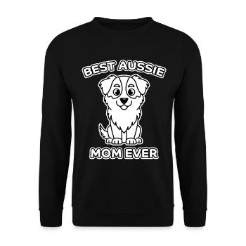 Australian Shepherd Mom Funny Aussie Gift - Unisex Sweatshirt - black - Front - Alina (178cm) & Michal (187cm)