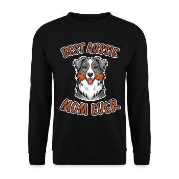 Australian Shepherd Mama Lustiges Aussie Geschenk - Unisex Pullover - Schwarz - Vorne - Alina (178cm) & Michal (187cm)