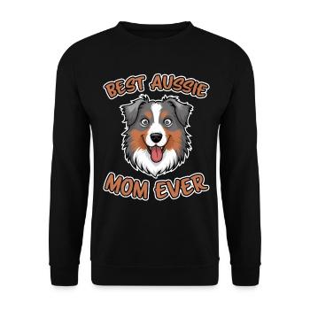 Australian Shepherd Mom Funny Aussie Gift - Unisex Sweatshirt - black - Front - Alina (178cm) & Michal (187cm)