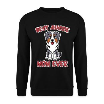 Australian Shepherd Mom Funny Aussie Gift - Unisex Sweatshirt - black - Front - Alina (178cm) & Michal (187cm)
