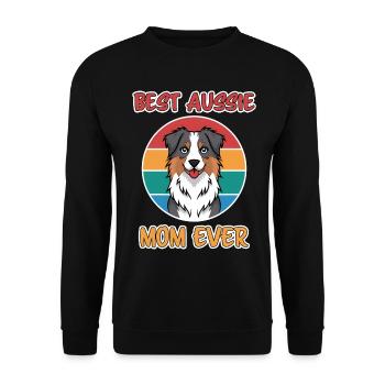 Australian Shepherd Mom Funny Aussie Gift - Unisex Sweatshirt - black - Front - Alina (178cm) & Michal (187cm)