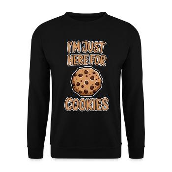 Cookies Saying Chocolate Cookies Funny Cookie Gift - Unisex Sweatshirt - black - Front - Alina (178cm) & Michal (187cm)