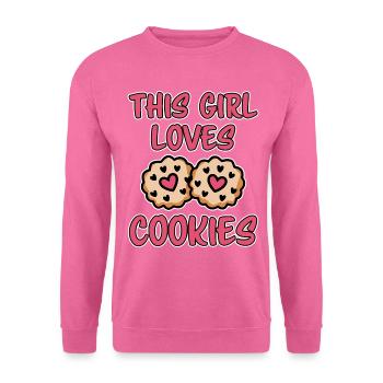 Cookies Disant Biscuits au Chocolat Cadeau de Cookie Drôle - Sweat-shirt Unisexe - rose - Devant