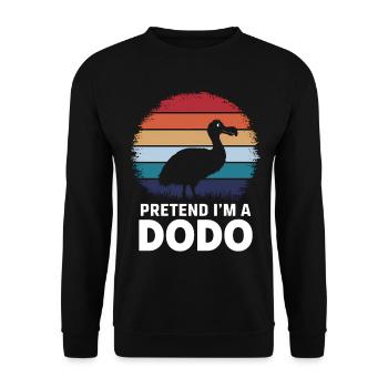 Dodo Dire Dodo Oiseau Drôle Dodo Cadeau - Sweat-shirt Unisexe - noir - Devant - Alina (178cm) & Michal (187cm)