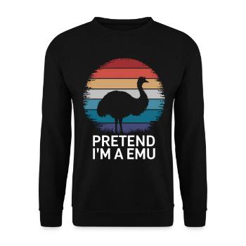 Emu Saying Australia Emus Funny Emu Gift - Unisex Sweatshirt - black - Front - Alina (178cm) & Michal (187cm)