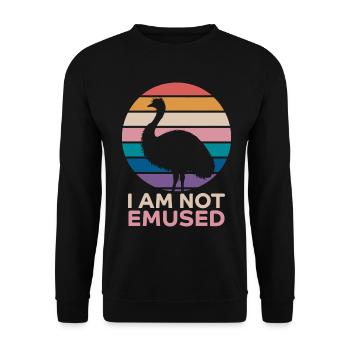 Emu Saying Australia Emus Funny Emu Gift - Unisex Sweatshirt - black - Front - Alina (178cm) & Michal (187cm)