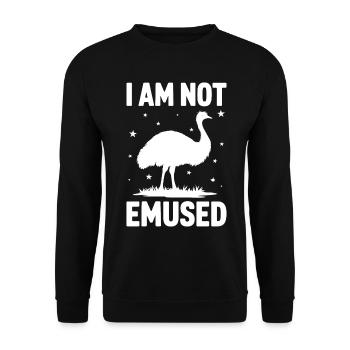 Emu Saying Australia Emus Funny Emu Gift - Unisex Sweatshirt - black - Front - Alina (178cm) & Michal (187cm)