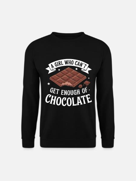 Chocolate Saying Funny Chocolate Gift - Unisex Sweatshirt - black
