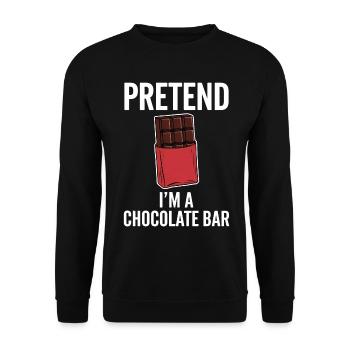 Chocolat Dicton Drôle Cadeau Chocolat - Sweat-shirt Unisexe - noir - Devant - Alina (178cm) & Michal (187cm)