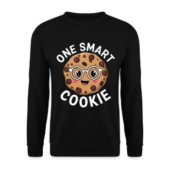 Cookies Saying Chocolate Cookies Funny Cookie Gift - Unisex Sweatshirt - black - Front - Alina (178cm) & Michal (187cm)