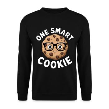 Cookies Saying Chocolate Cookies Funny Cookie Gift - Unisex Sweatshirt - black - Front - Alina (178cm) & Michal (187cm)