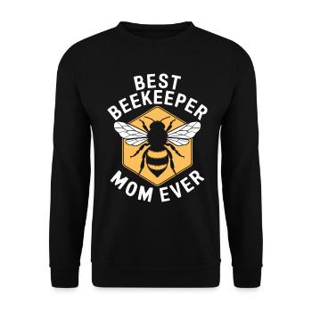 Beekeeper Saying Beekeeping Bee Funny Beekeeper Gift - Unisex Sweatshirt - black - Front - Alina (178cm) & Michal (187cm)