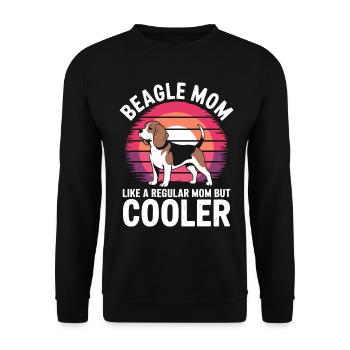 Beagle Mom Dog Mom Funny Beagle Gift - Unisex Sweatshirt - black - Front - Alina (178cm) & Michal (187cm)