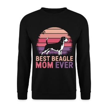 Beagle Mom Dog Mom Funny Beagle Gift - Unisex Sweatshirt - black - Front - Alina (178cm) & Michal (187cm)