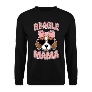Beagle Mama Hund Mutter Lustiges Beagle Geschenk - Unisex Pullover - Schwarz - Vorne - Alina (178cm) & Michal (187cm)