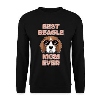 Beagle Mom Dog Mom Funny Beagle Gift - Unisex Sweatshirt - black - Front - Alina (178cm) & Michal (187cm)