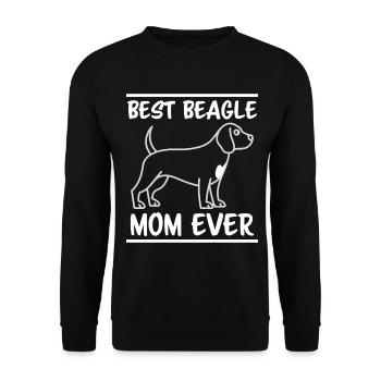 Beagle Mom Dog Mom Funny Beagle Gift - Unisex Sweatshirt - black - Front - Alina (178cm) & Michal (187cm)