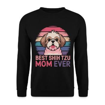 Shih Tzu Dire Maman Drôle Shih Tzu Cadeau - Sweat-shirt Unisexe - noir - Devant - Alina (178cm) & Michal (187cm)