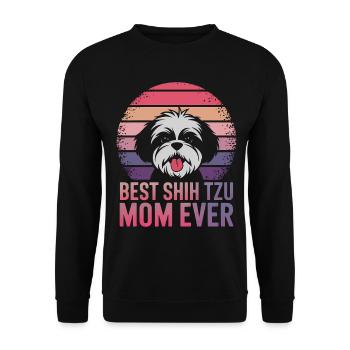 Shih Tzu Dire Maman Drôle Shih Tzu Cadeau - Sweat-shirt Unisexe - noir - Devant - Alina (178cm) & Michal (187cm)