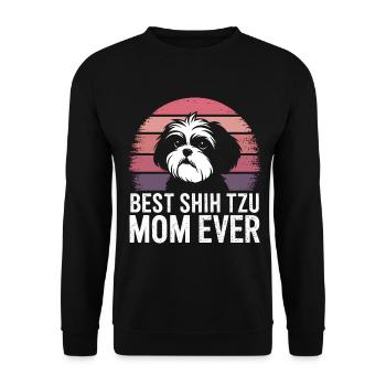 Shih Tzu Dire Maman Drôle Shih Tzu Cadeau - Sweat-shirt Unisexe - noir - Devant - Alina (178cm) & Michal (187cm)