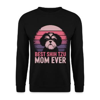 Shih Tzu Dire Maman Drôle Shih Tzu Cadeau - Sweat-shirt Unisexe - noir - Devant - Alina (178cm) & Michal (187cm)