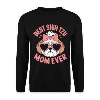 Shih Tzu Dire Maman Drôle Shih Tzu Cadeau - Sweat-shirt Unisexe - noir - Devant - Alina (178cm) & Michal (187cm)