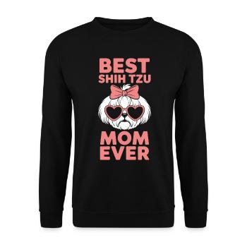 Shih Tzu Dire Maman Drôle Shih Tzu Cadeau - Sweat-shirt Unisexe - noir - Devant - Alina (178cm) & Michal (187cm)