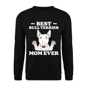 Bullterrier Spruch Lustiges Bullterrier Geschenk - Unisex Pullover - Schwarz - Vorne - Alina (178cm) & Michal (187cm)