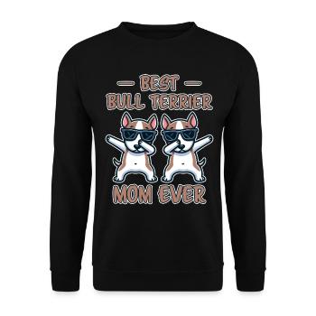 Bullterrier Spruch Lustiges Bullterrier Geschenk - Unisex Pullover - Schwarz - Vorne - Alina (178cm) & Michal (187cm)