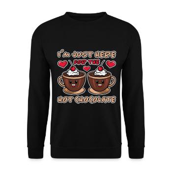 Cacao Dicton Chocolat Chaud Fun Cacao Cadeau - Sweat-shirt Unisexe - noir - Devant - Alina (178cm) & Michal (187cm)