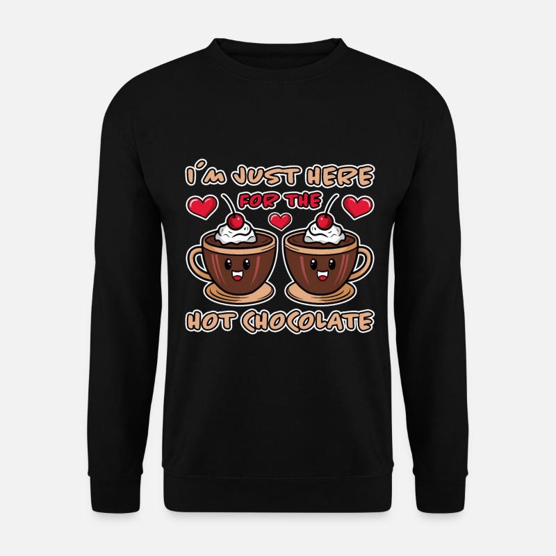 Kakao Spruch Heiße Schokolade Fun Kakao Geschenk - Unisex Pullover - Schwarz