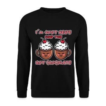Cacao Dicton Chocolat Chaud Fun Cacao Cadeau - Sweat-shirt Unisexe - noir - Devant - Alina (178cm) & Michal (187cm)