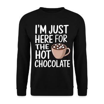 Cacao Dicton Chocolat Chaud Fun Cacao Cadeau - Sweat-shirt Unisexe - noir - Devant - Alina (178cm) & Michal (187cm)