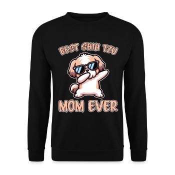 Shih Tzu Dire Maman Drôle Shih Tzu Cadeau - Sweat-shirt Unisexe - noir - Devant - Alina (178cm) & Michal (187cm)