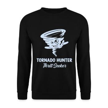 Chasse aux tempêtes : chasseur de tornades à l’affût des sensations fortes - Sweat-shirt Unisexe - noir - Devant - Alina (178cm) & Michal (187cm)