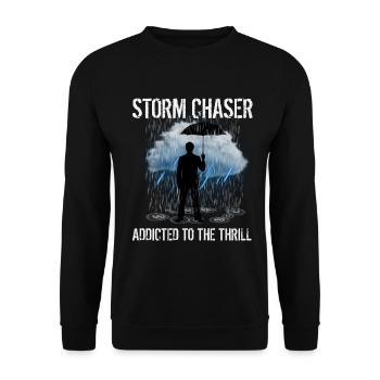 Storm Chasing: Addicted to the Thrill - Unisex Sweatshirt - black - Front - Alina (178cm) & Michal (187cm)
