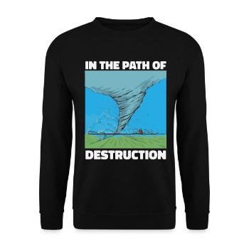 Storm Chasing: In the Path of Destruction - Unisex Sweatshirt - black - Front - Alina (178cm) & Michal (187cm)