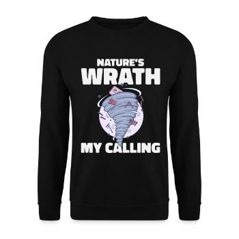 Storm Chasing: Der Zorn der Natur ist meine Berufung - Unisex Pullover - Schwarz - Vorne - Alina (178cm) & Michal (187cm)
