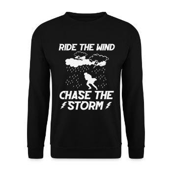 Wind Rider: Storm Chaser's Adventure - Unisex Sweatshirt - black - Front - Alina (178cm) & Michal (187cm)