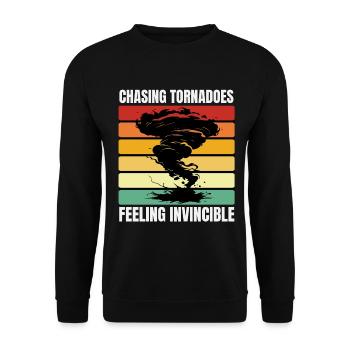 Storm Chasing: Feeling Invincible - Unisex Sweatshirt - black - Front - Alina (178cm) & Michal (187cm)