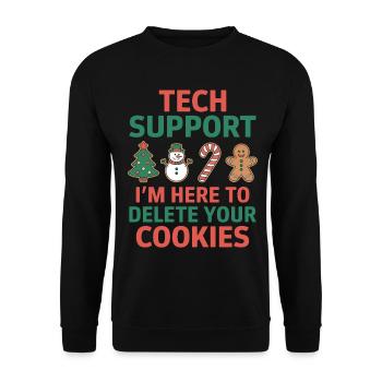 Cookies Saying Funny Christmas Cookies Gift - Unisex Sweatshirt - black - Front - Alina (178cm) & Michal (187cm)