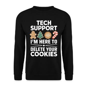 Cookies Saying Funny Christmas Cookies Gift - Unisex Sweatshirt - black - Front - Alina (178cm) & Michal (187cm)