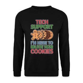 Cookies Saying Funny Christmas Cookies Gift - Unisex Sweatshirt - black - Front - Alina (178cm) & Michal (187cm)