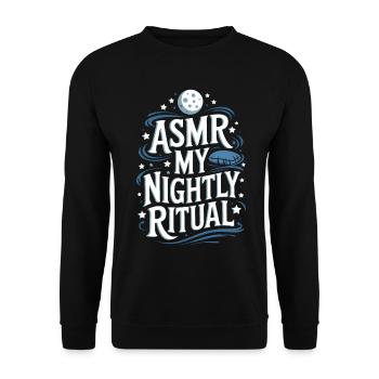 Dire ASMR déclenche des picotements Drôle Cadeau ASMR - Sweat-shirt Unisexe - noir - Devant - Alina (178cm) & Michal (187cm)