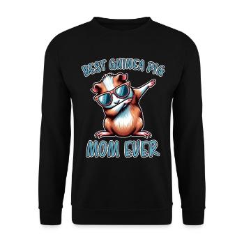 Dicton de cochon d’Inde, Cadeau de cochon d’Inde - Sweat-shirt Unisexe - noir - Devant - Alina (178cm) & Michal (187cm)