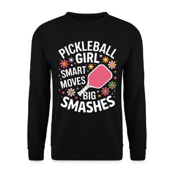 Pickleball Dire Fille Blague Pickleball Cadeau - Sweat-shirt Unisexe - noir - Devant - Alina (178cm) & Michal (187cm)