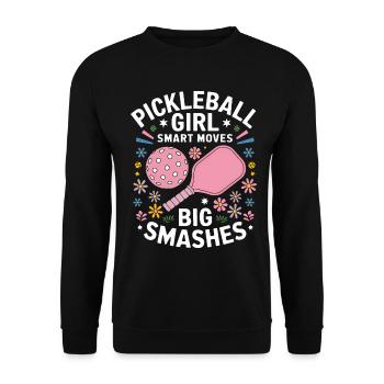 Pickleball Dire Fille Blague Pickleball Cadeau - Sweat-shirt Unisexe - noir - Devant - Alina (178cm) & Michal (187cm)
