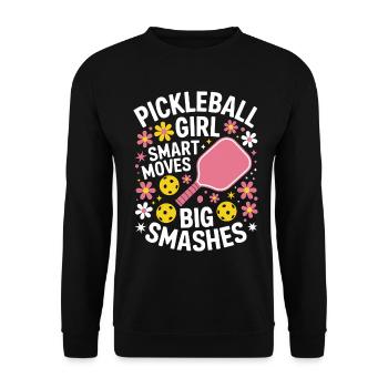 Pickleball Dire Fille Blague Pickleball Cadeau - Sweat-shirt Unisexe - noir - Devant - Alina (178cm) & Michal (187cm)
