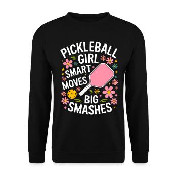 Pickleball Dire Fille Blague Pickleball Cadeau - Sweat-shirt Unisexe - noir - Devant - Alina (178cm) & Michal (187cm)