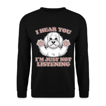 Cockapoo disant chiens drôle Cockapoo cadeau - Sweat-shirt Unisexe - noir - Devant - Alina (178cm) & Michal (187cm)